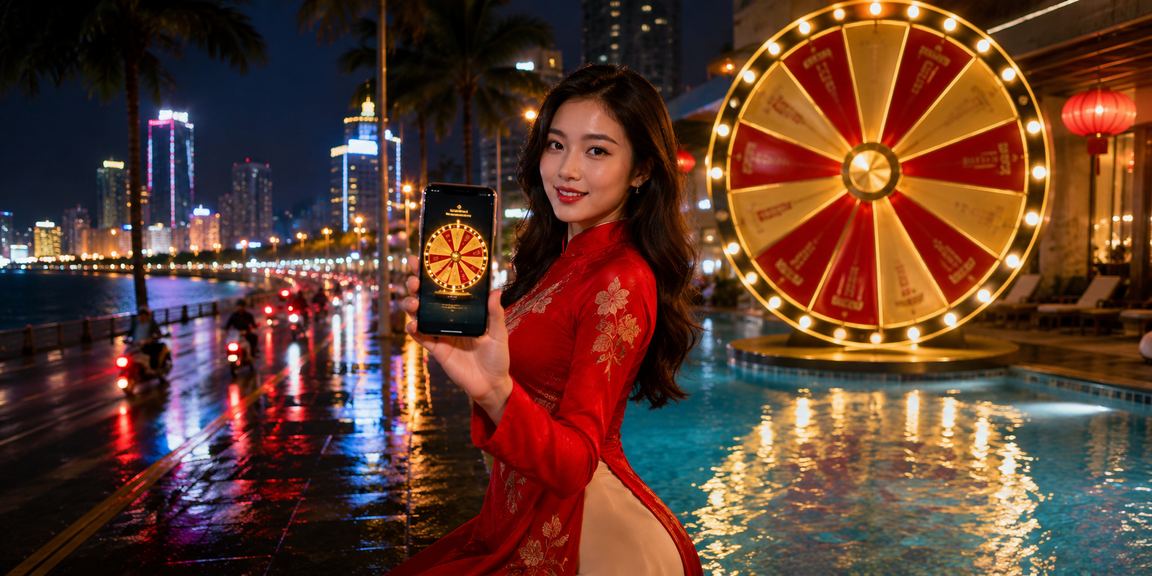 Bàn roulette phong cách Việt Nam với áo dài tại Đà Nẵng