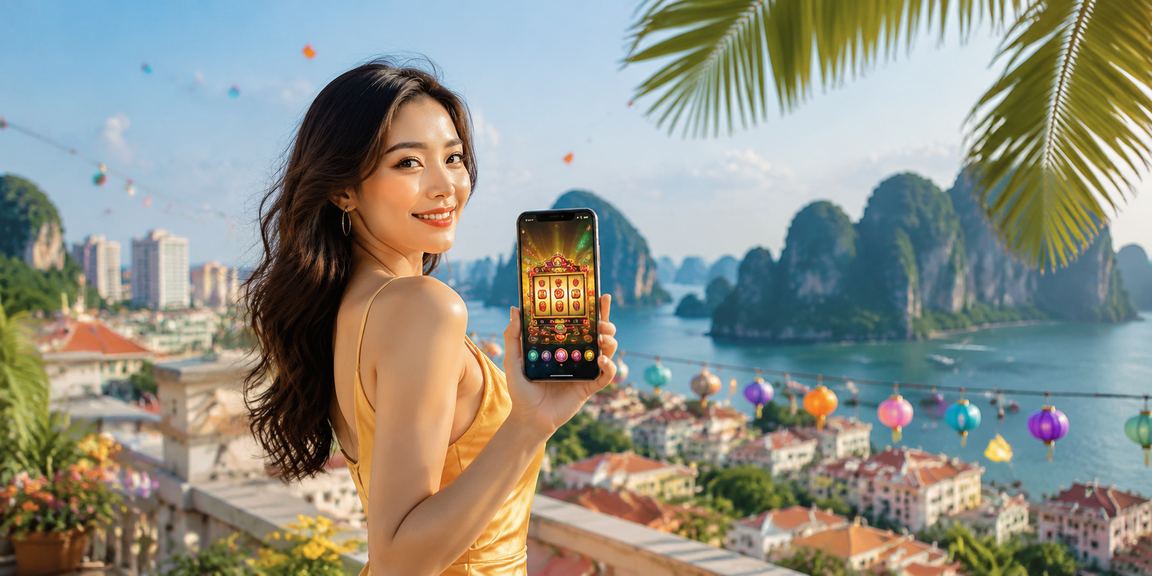 Người dùng truy cập g80 trên điện thoại trong không khí lễ hội tại Ninh Bình